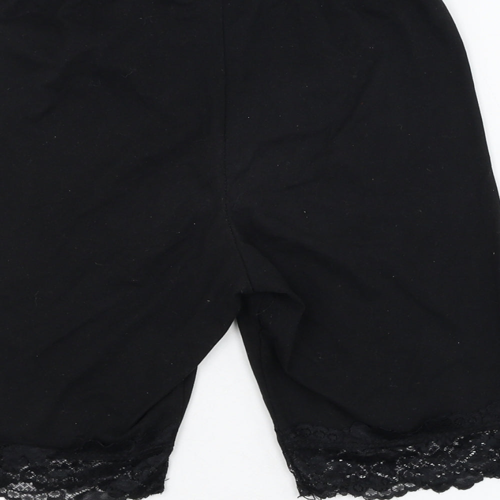 Brave Soul Womens Black  Polyester Compression Shorts Size XS L8 in Regular Pull On