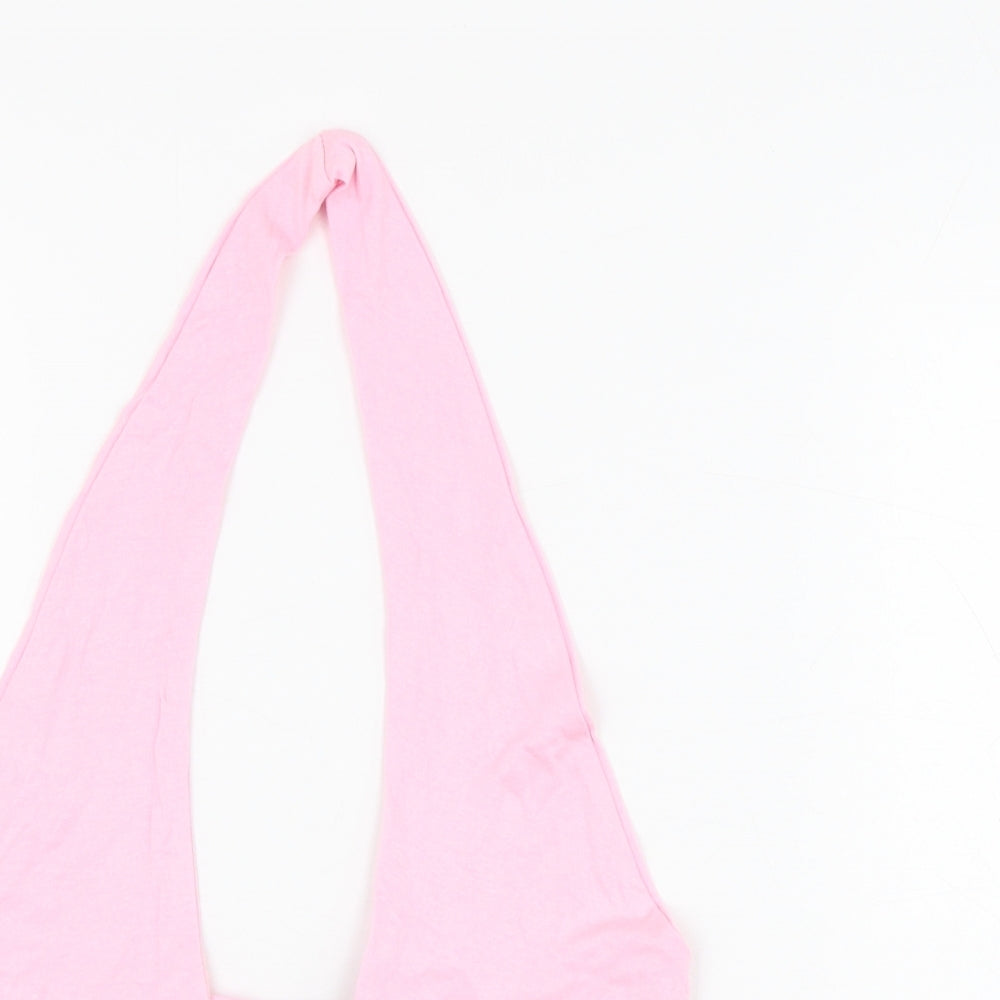 PRETTYLITTLETHING Womens Pink  Viscose Cropped Tank Size 8 Halter