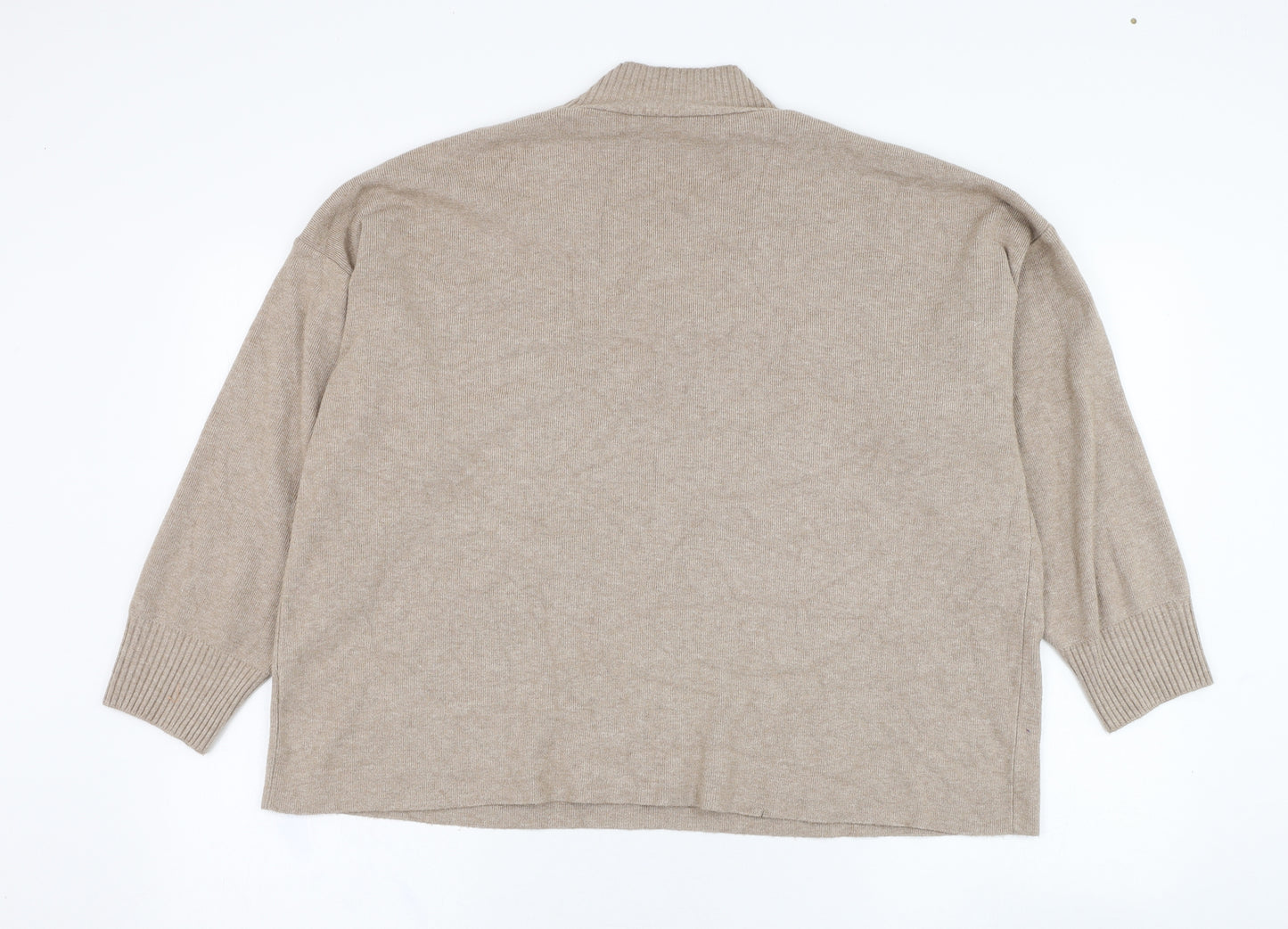 F&F Womens Brown V-Neck  Viscose Pullover Jumper Size 20