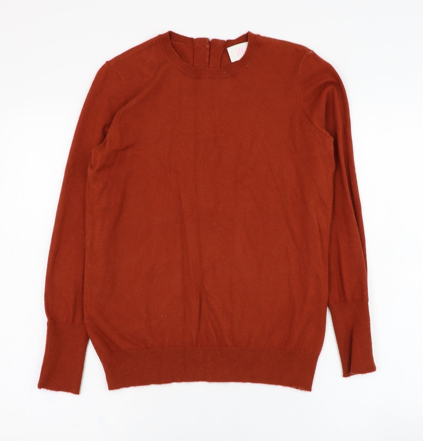 Savida Womens Brown Round Neck  Viscose Pullover Jumper Size 12