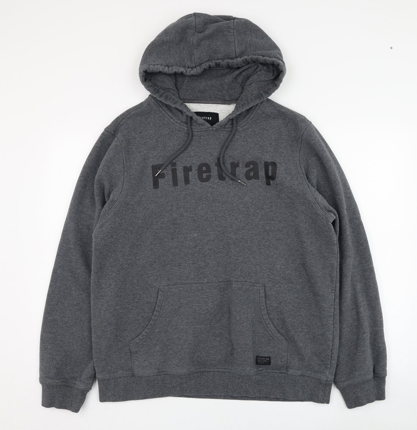 Firetrap Mens Grey  Cotton Pullover Hoodie Size 2XL