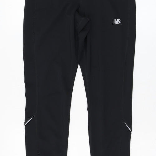 New Balance Mens Black  Polyester Compression Leggings Size S L25 in Regular Pullover