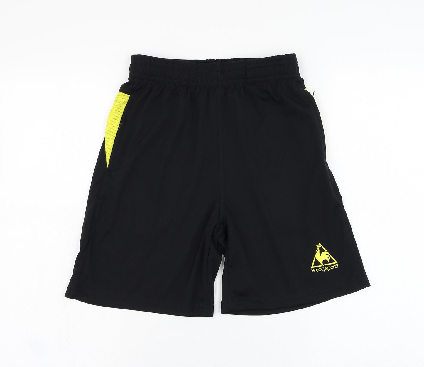 le coq sportif Boys Black  Polyester Sweat Shorts Size M  Regular