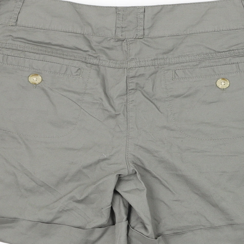 Papaya Womens Green  Cotton Bermuda Shorts Size 12 L5.5 in Regular Zip