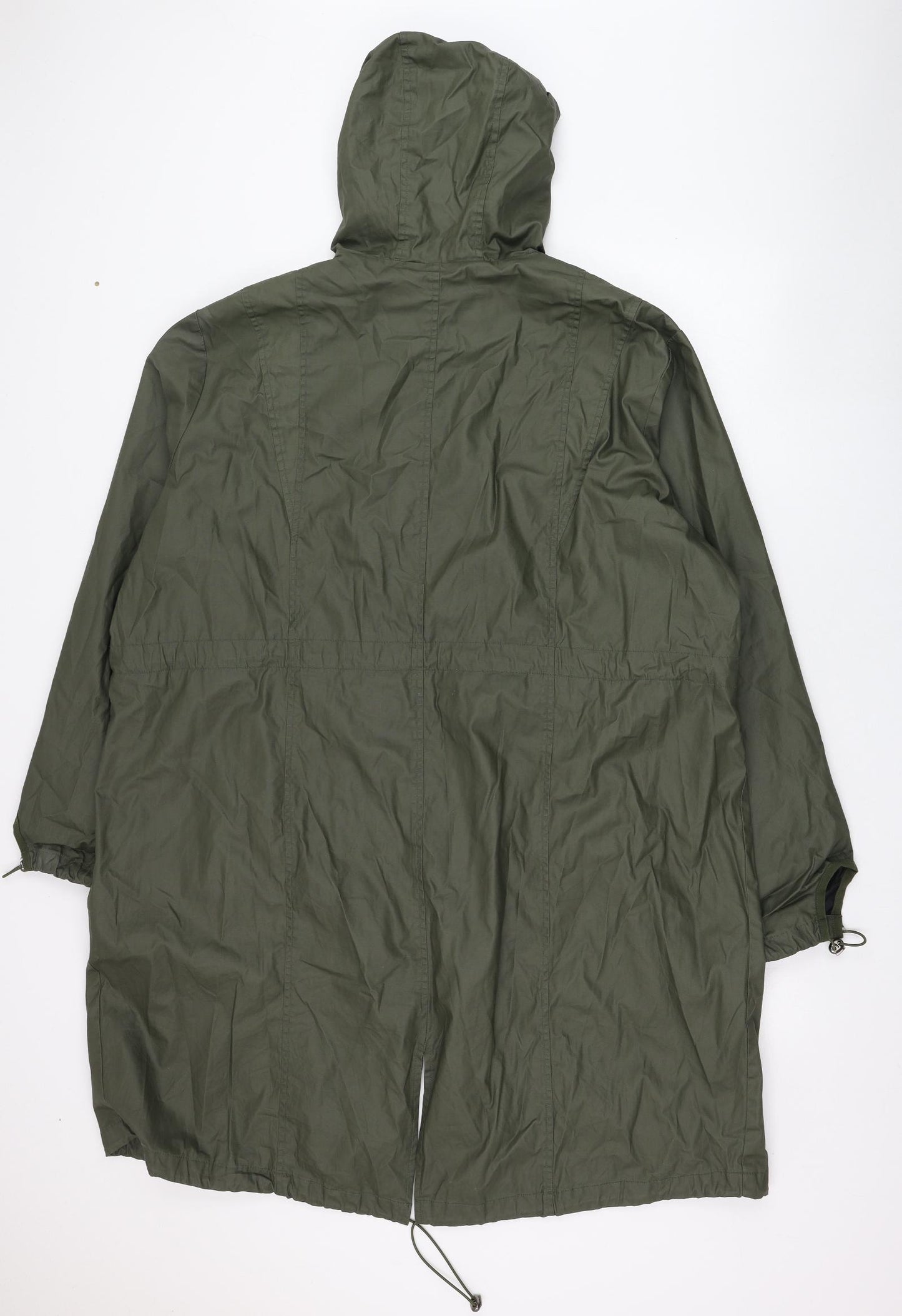 ASOS Womens Green   Rain Coat Coat Size 22  Zip