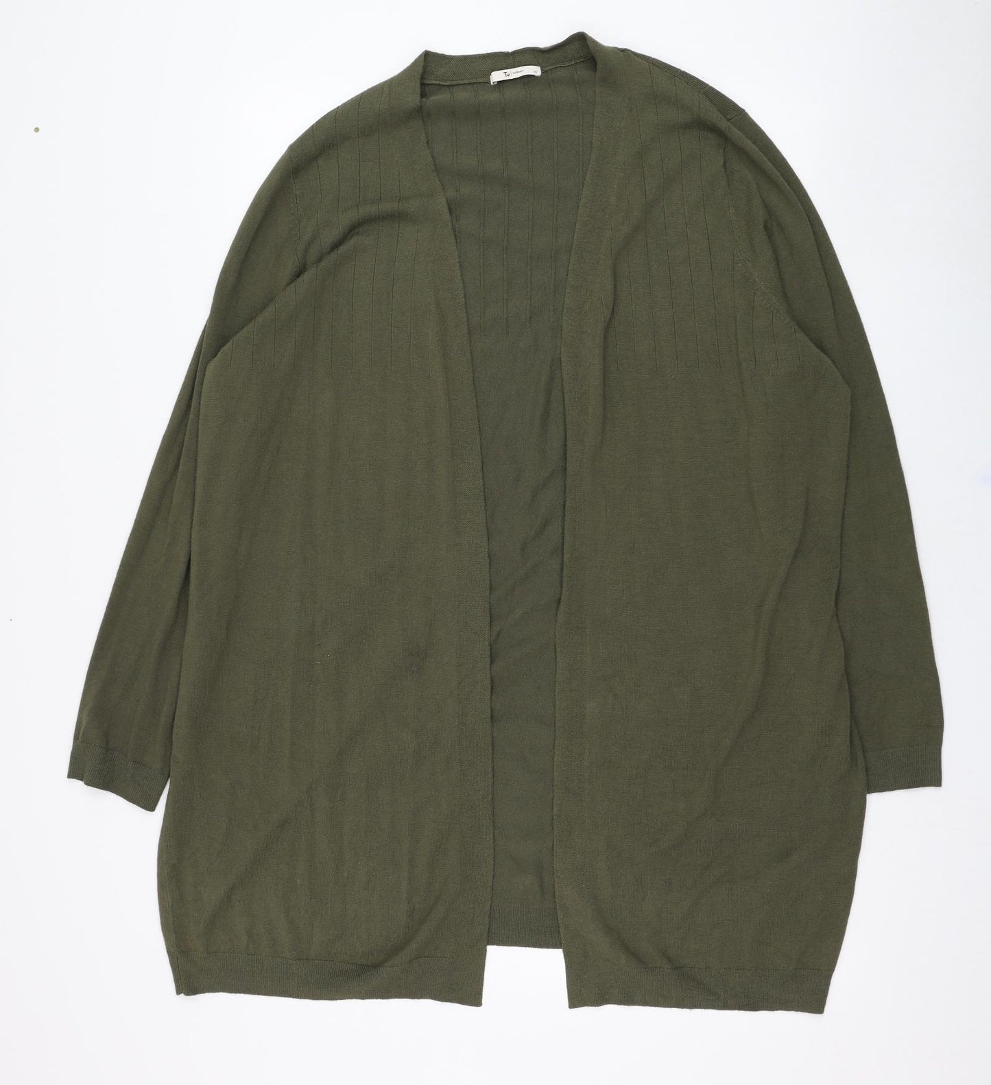TU Womens Green Square Neck  Viscose Cardigan Jumper Size 22
