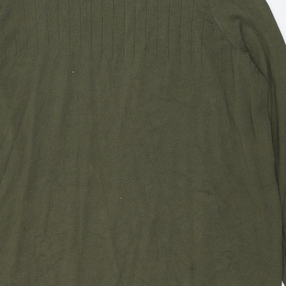 TU Womens Green Square Neck  Viscose Cardigan Jumper Size 22