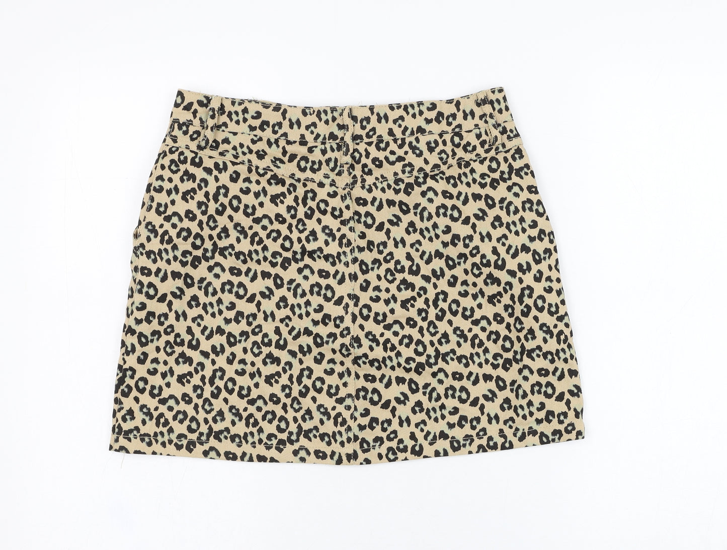 Preworn Womens  Animal Print Cotton Straight & Pencil Skirt Size 28 in   Zip