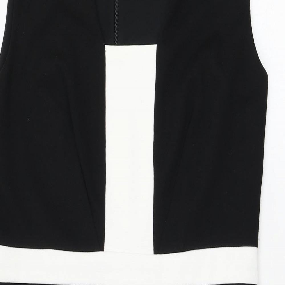 Episode Womens Black  Polyester Pencil Dress  Size 10  Square Neck Zip