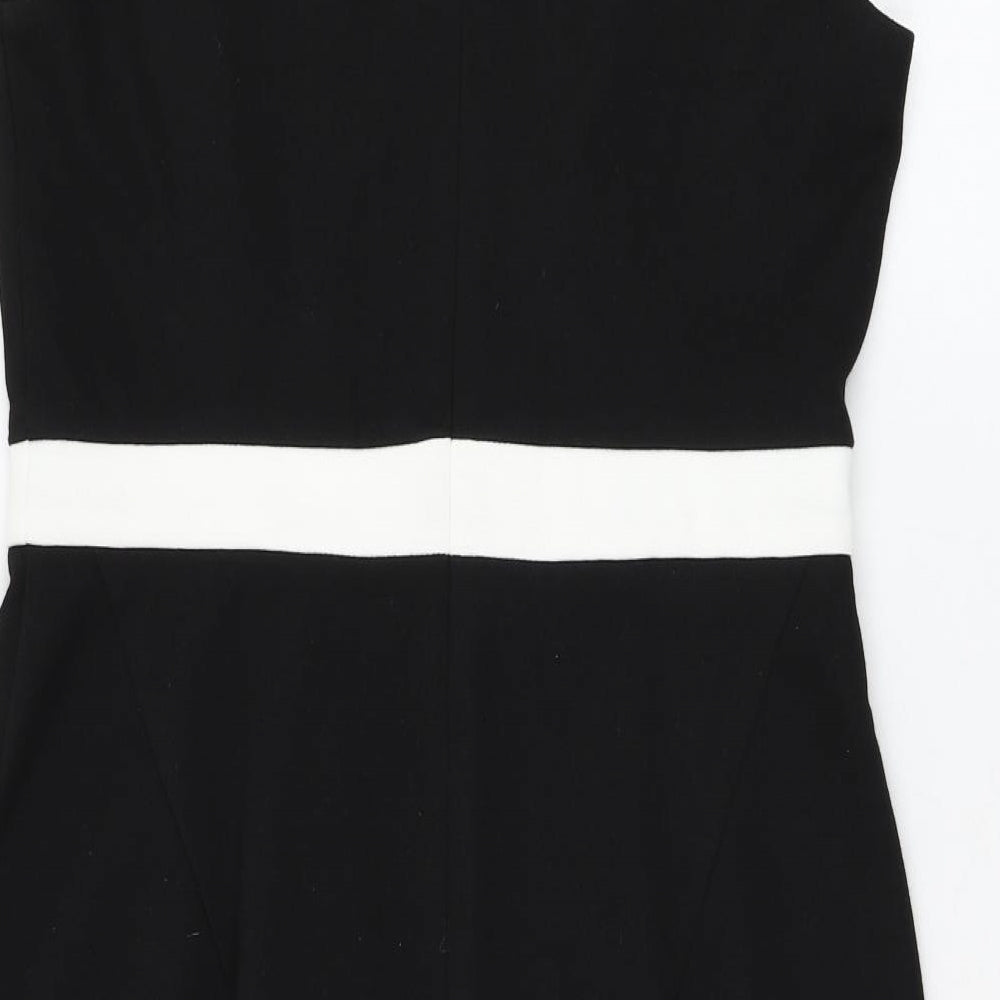 Episode Womens Black  Polyester Pencil Dress  Size 10  Square Neck Zip