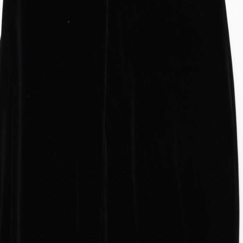 White Gandy Womens Black  Polyester Maxi  Size L  V-Neck Pullover