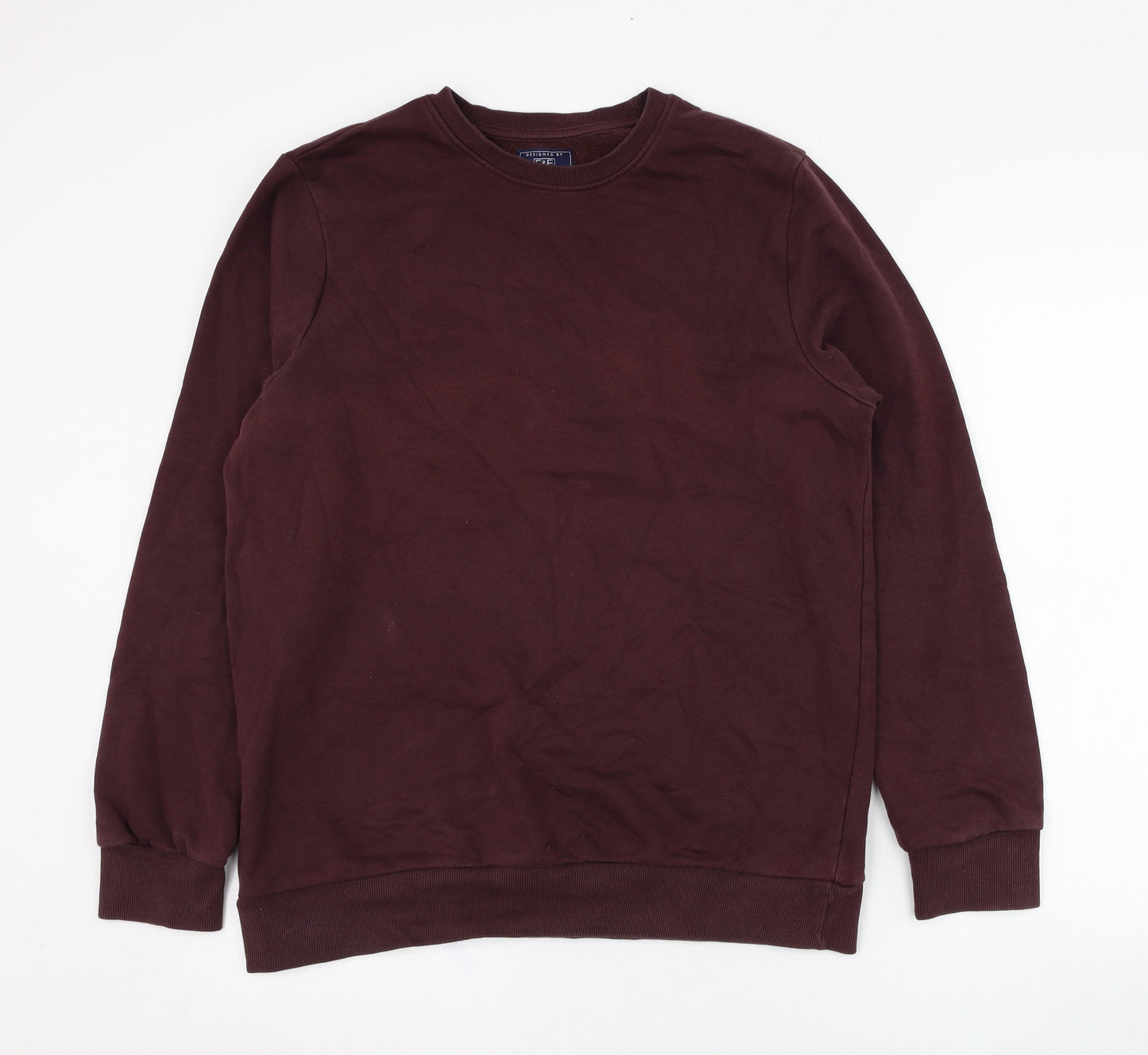 F&F Mens Purple  Cotton Pullover Sweatshirt Size M