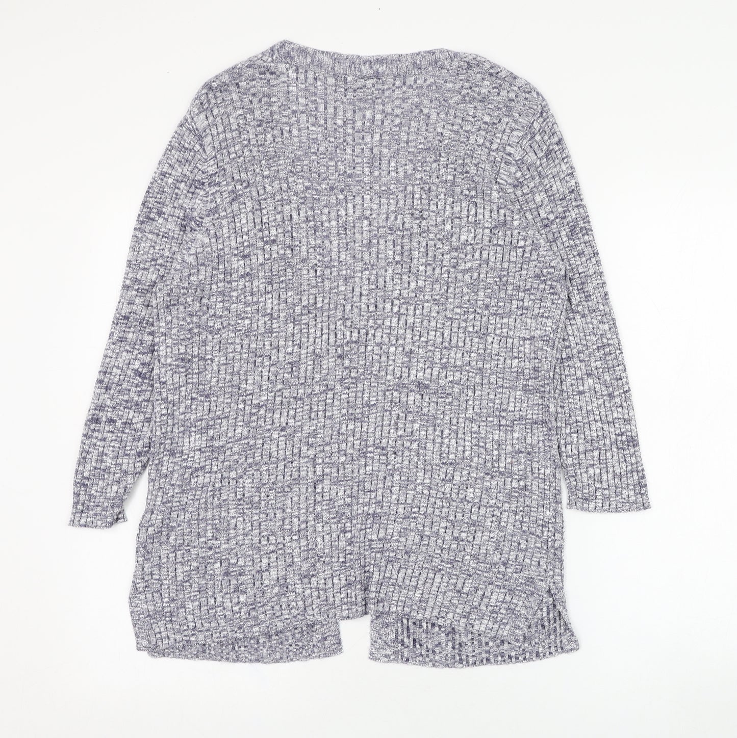 Papaya Womens Blue V-Neck  Viscose Cardigan Jumper Size 18