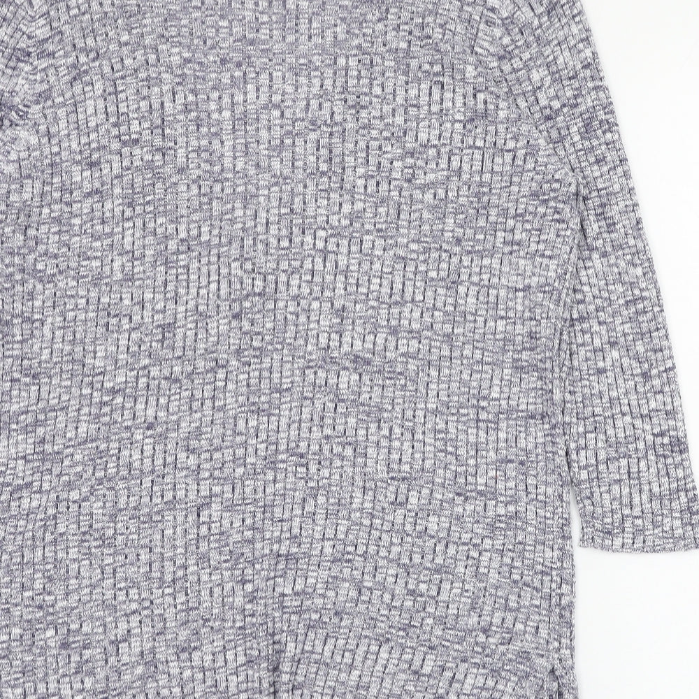 Papaya Womens Blue V-Neck  Viscose Cardigan Jumper Size 18