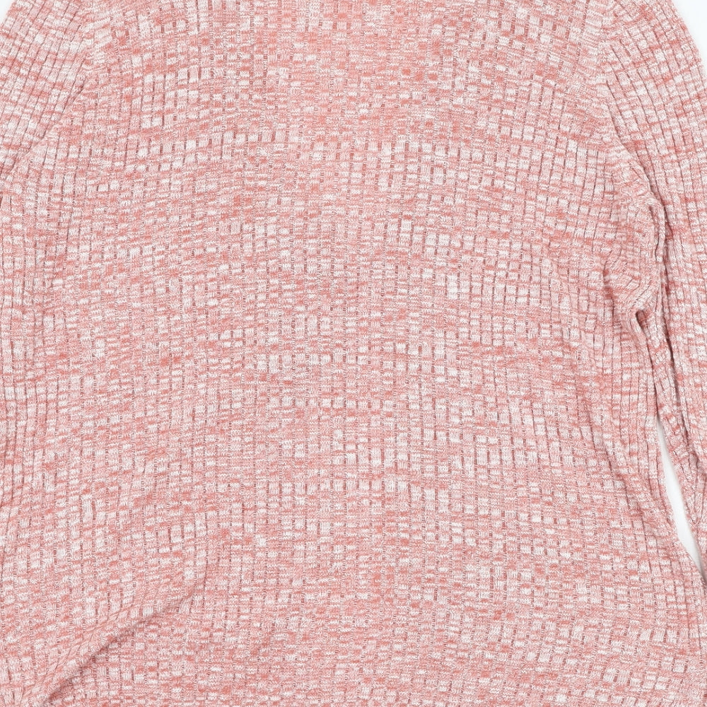 Papaya Womens Pink V-Neck  Viscose Cardigan Jumper Size 18