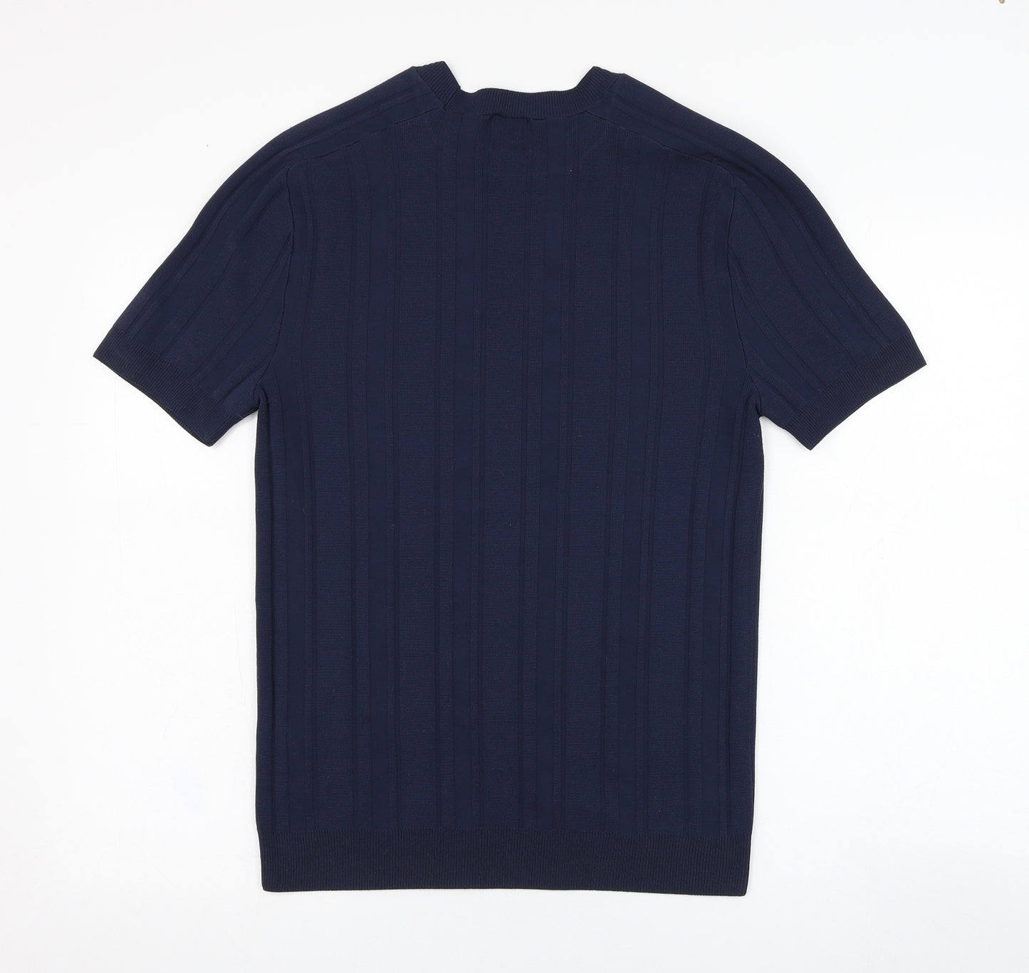 River Island Mens Blue  Polyester  T-Shirt Size M Round Neck