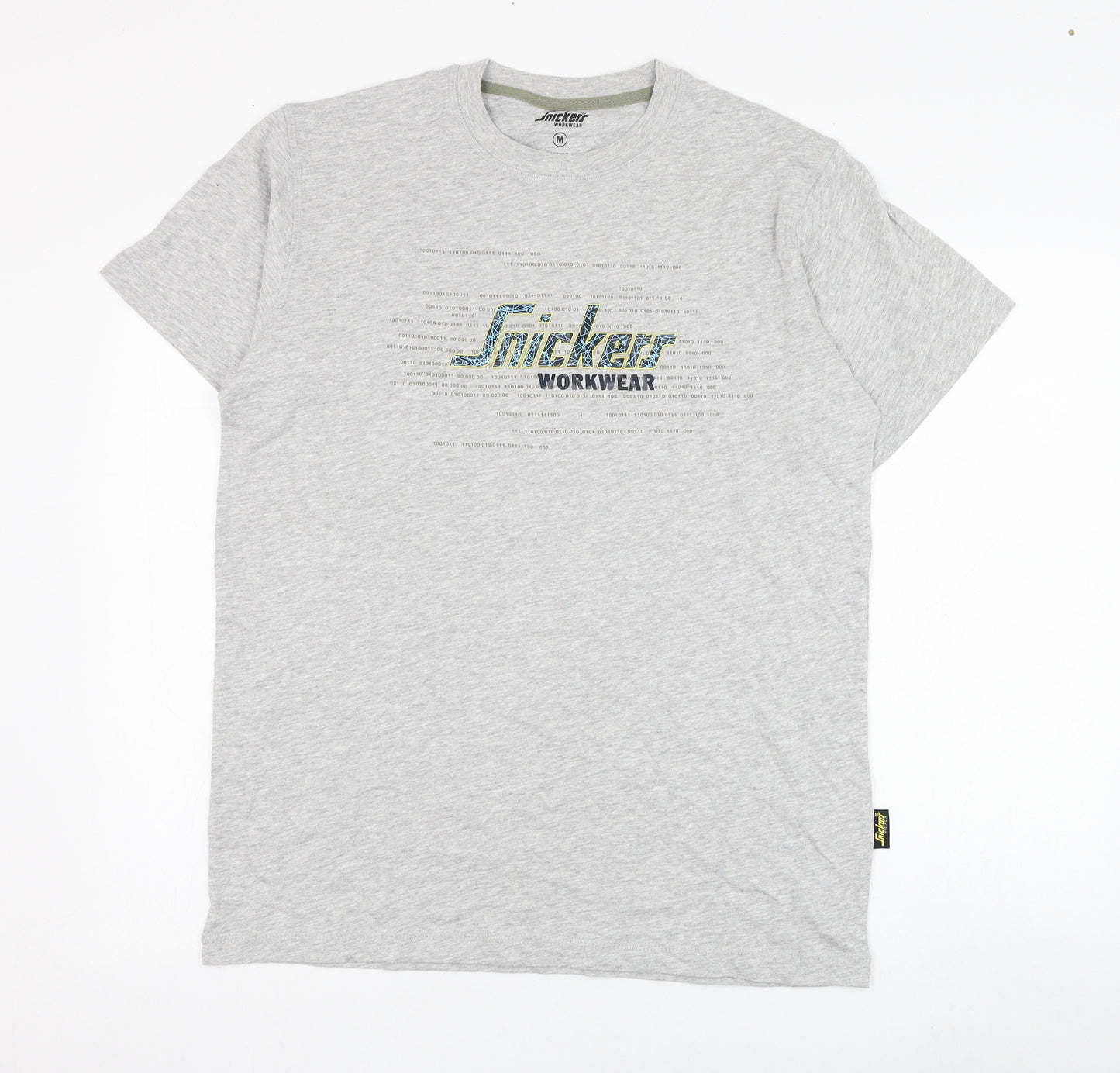 Snickers Mens Grey  Cotton  T-Shirt Size M Round Neck