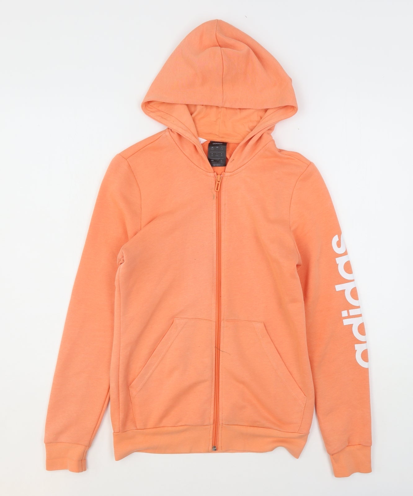 adidas Girls Pink  Cotton Full Zip Hoodie Size 13-14 Years