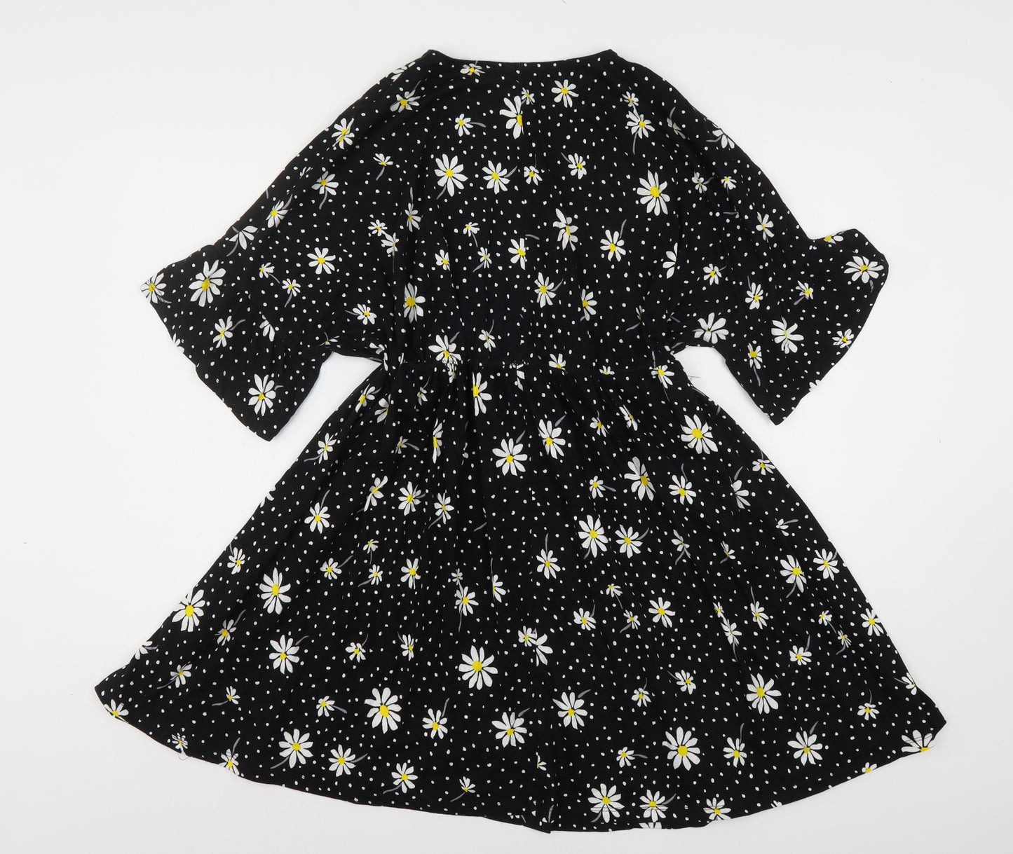 ASOS Womens Multicoloured Floral Cotton Fit & Flare  Size 10  Round Neck