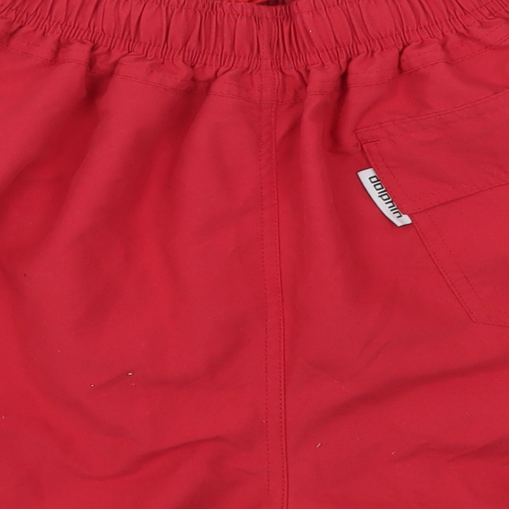 Dolphin  Mens Red  Polyester Athletic Shorts Size S  Regular  - Swim Shorts