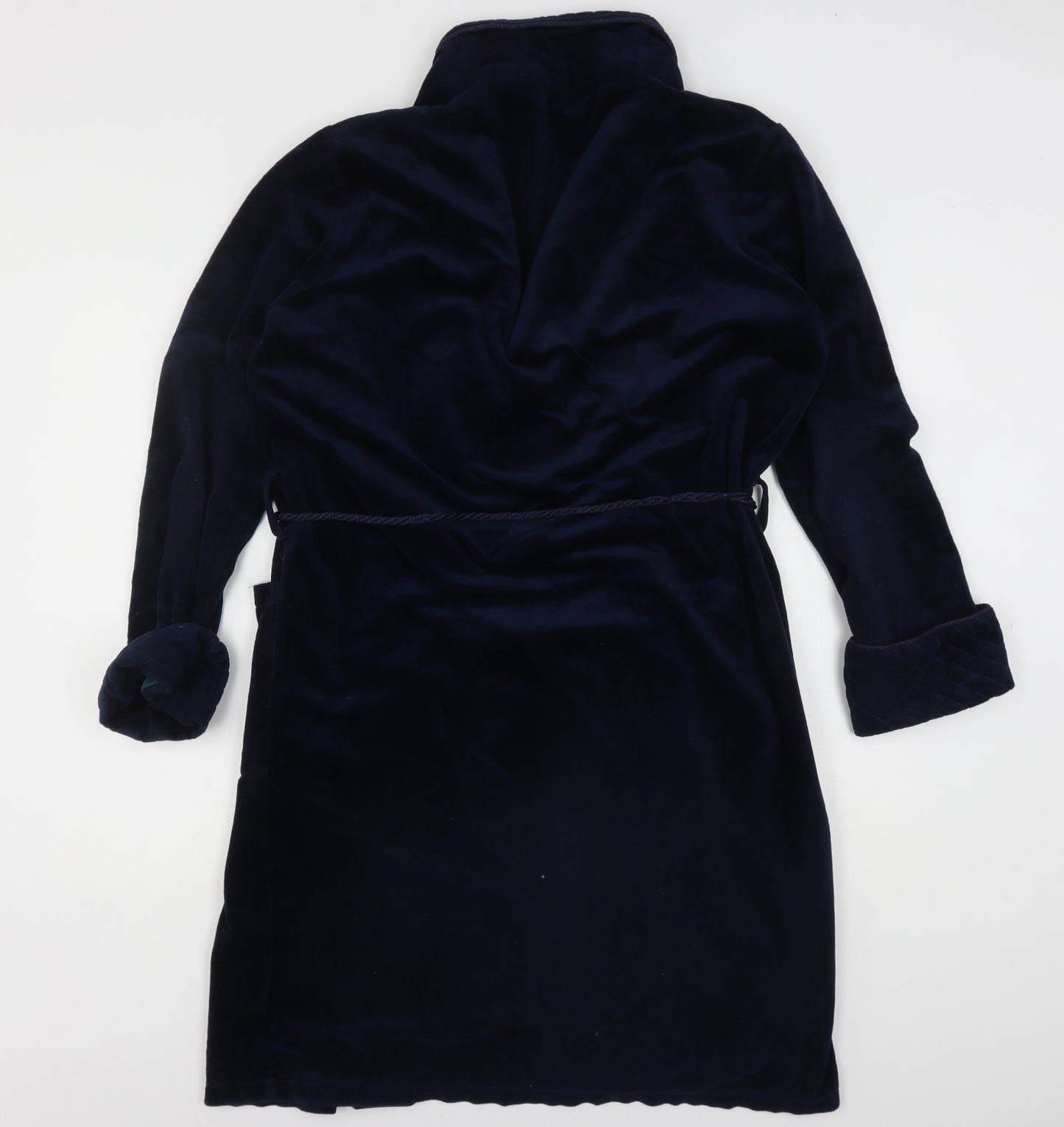 Total Womens Blue Solid Polyester Kimono Gown Size M  Tie