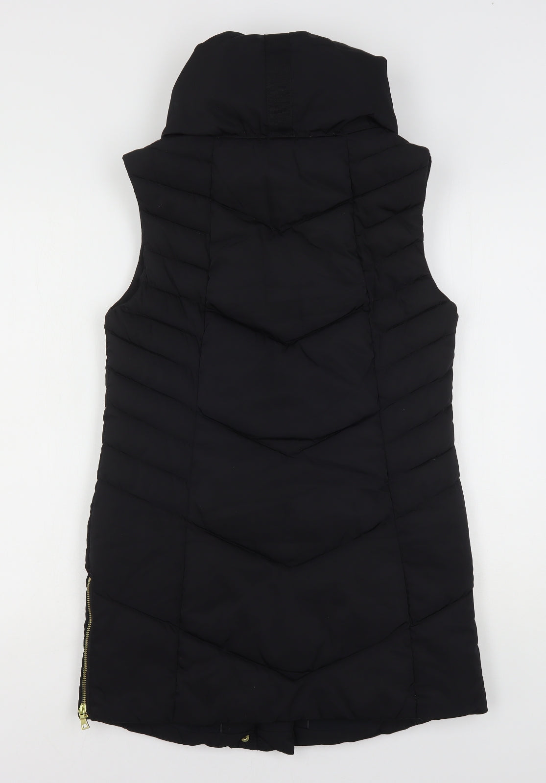 NEXT Womens Black   Gilet Coat Size 8  Zip