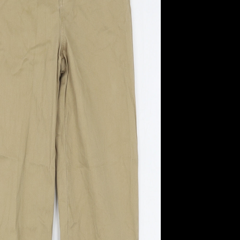 H&M Boys Beige  Cotton Chino Trousers Size 11-12 Years  Regular Button