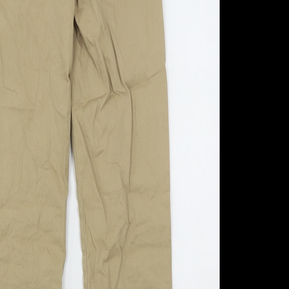 H&M Boys Beige  Cotton Chino Trousers Size 11-12 Years  Regular Button