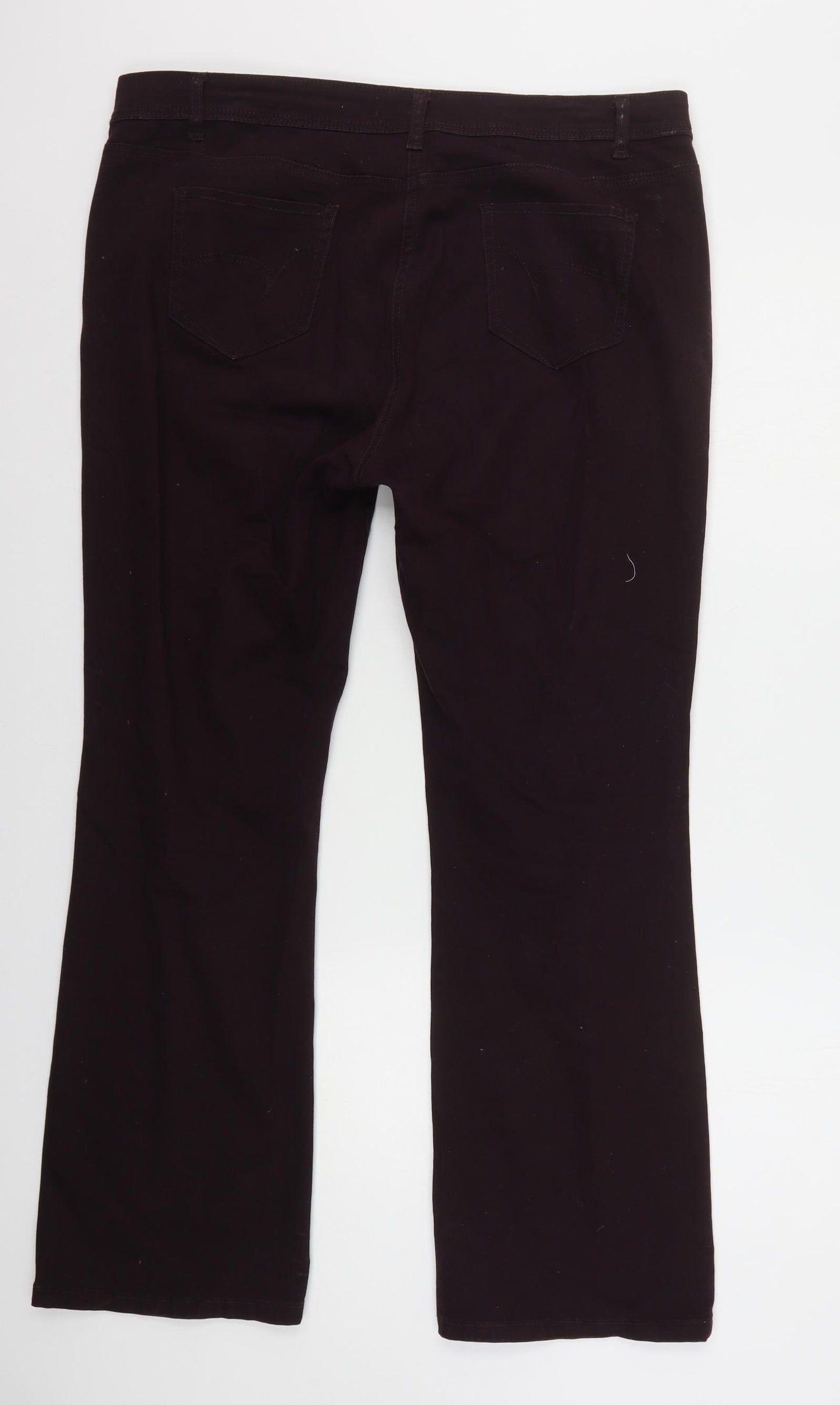 Dunnes Stores Womens Purple  Cotton Bootcut Jeans Size 18 L31 in Regular Button