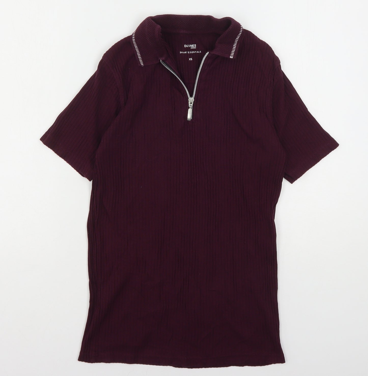 Dunnes Stores Mens Purple  Cotton  Polo Size XS Collared