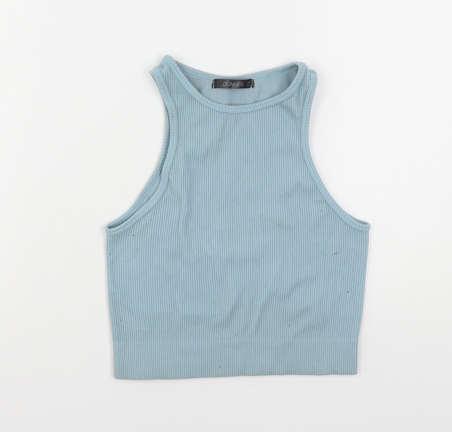 Dunnes Stores Womens Blue  Polyester Cropped Tank Size XS Round Neck