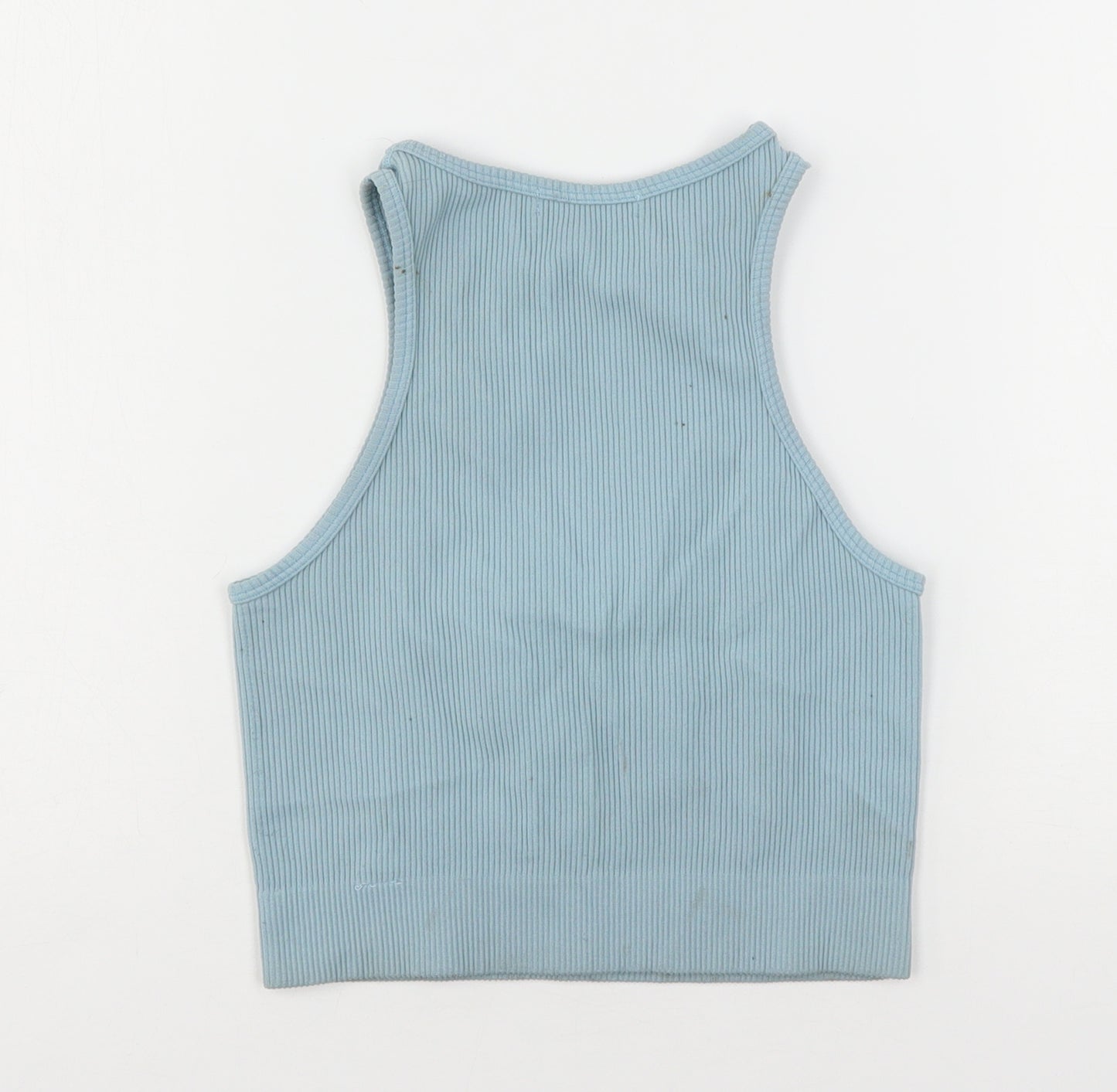 Dunnes Stores Womens Blue  Polyester Cropped Tank Size XS Round Neck