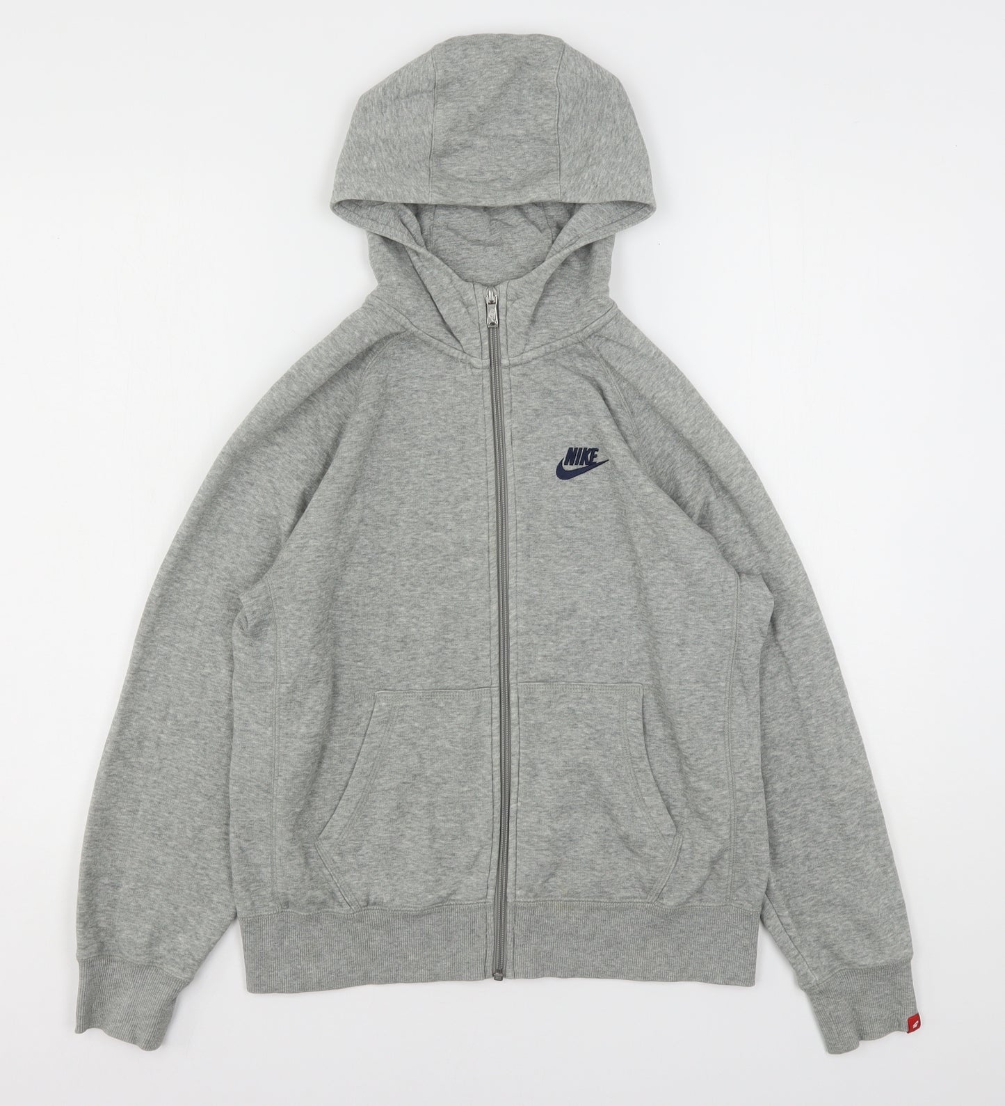 Nike Boys Grey  Cotton Full Zip Hoodie Size 12-13 Years