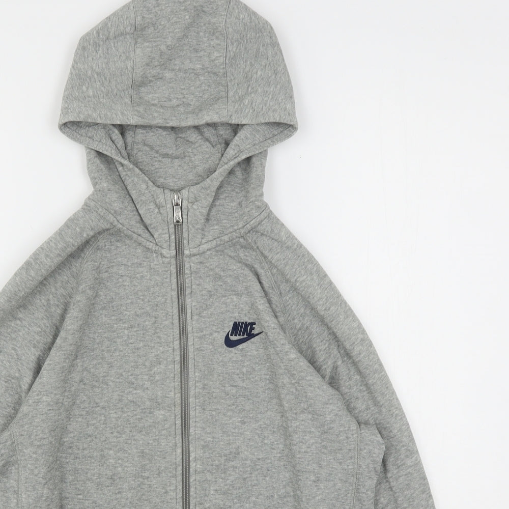Nike Boys Grey  Cotton Full Zip Hoodie Size 12-13 Years