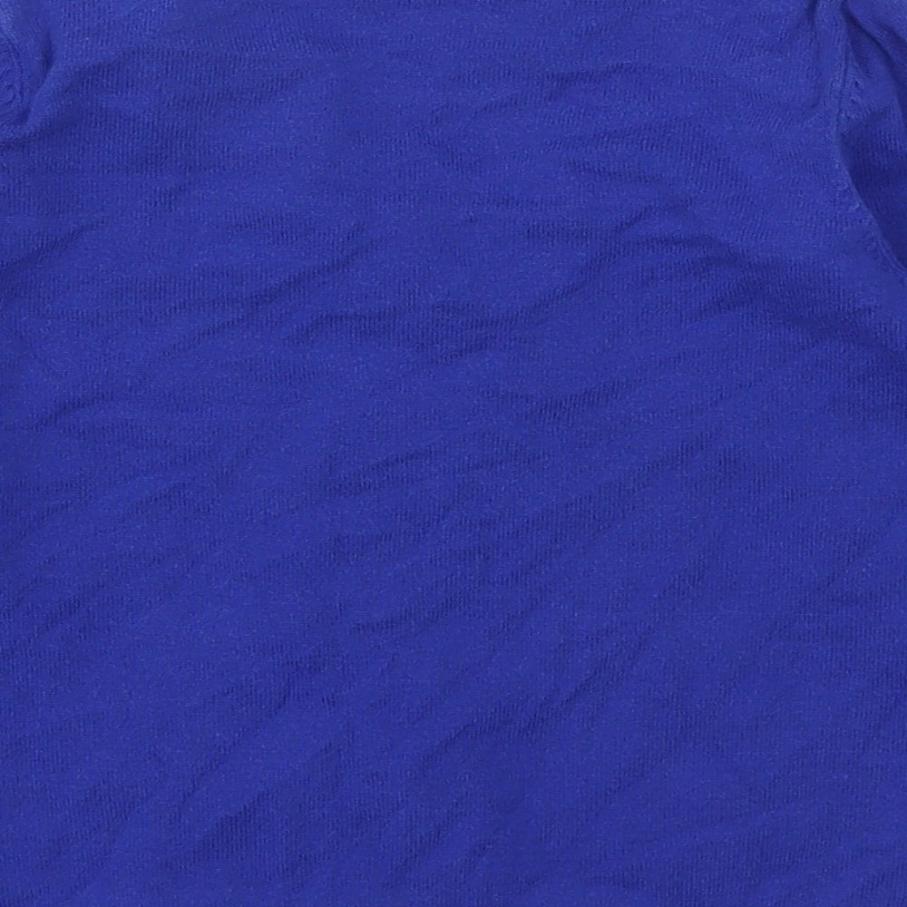 Matalan Girls Blue V-Neck  Cotton Cardigan Jumper Size 8 Years   - School Wear