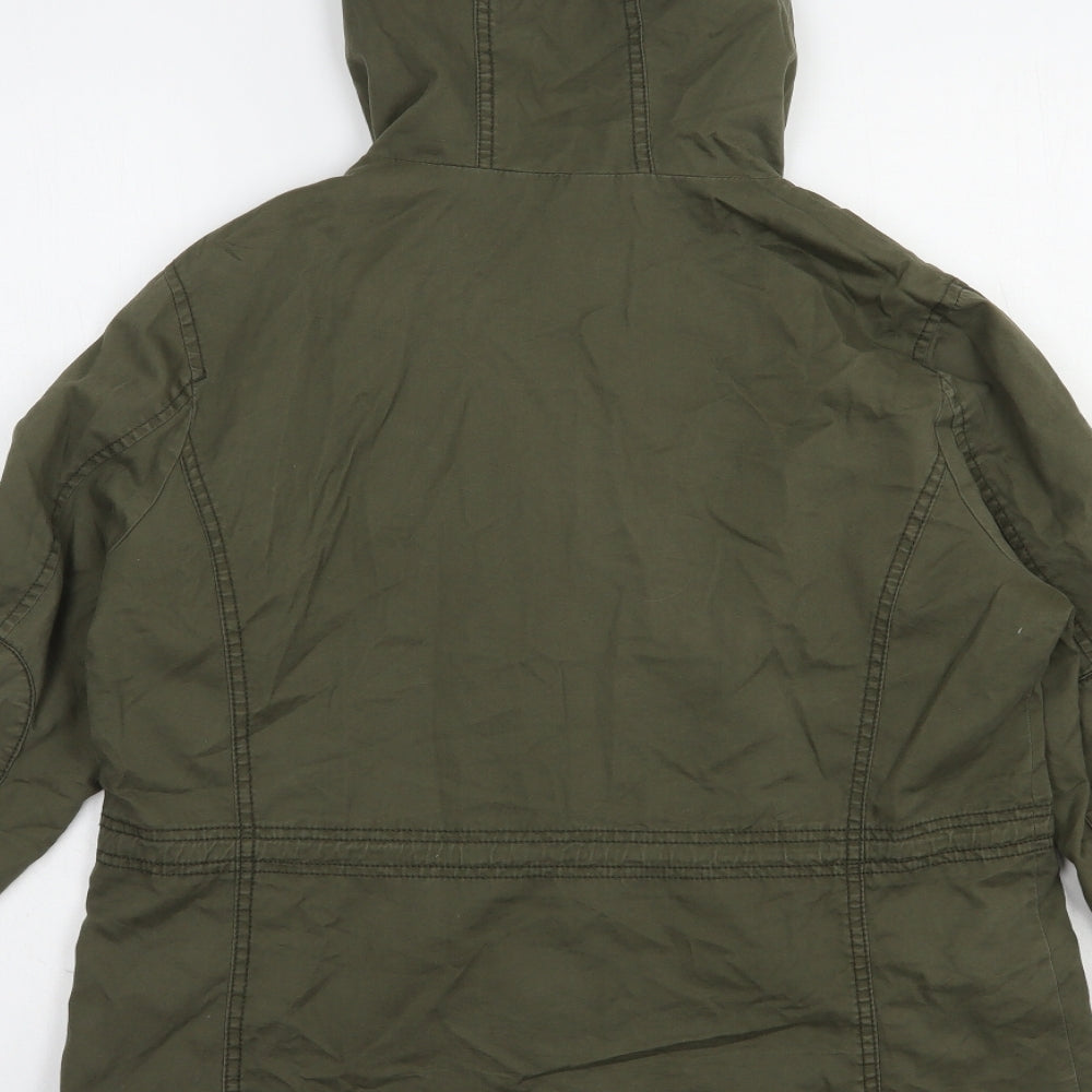 New Look Womens Green   Parka Jacket Size 14  Zip