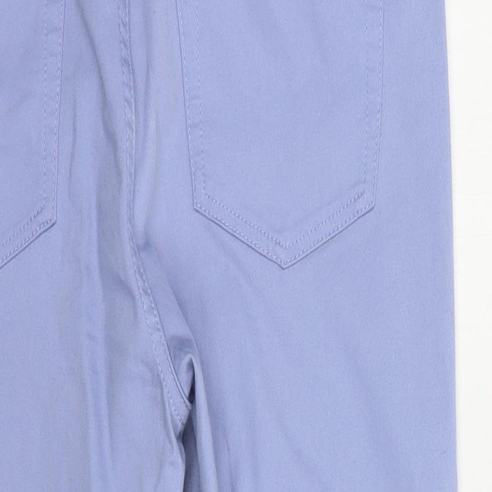 Principles Womens Purple  Cotton Cropped Jeans Size 14 L24 in Regular Button