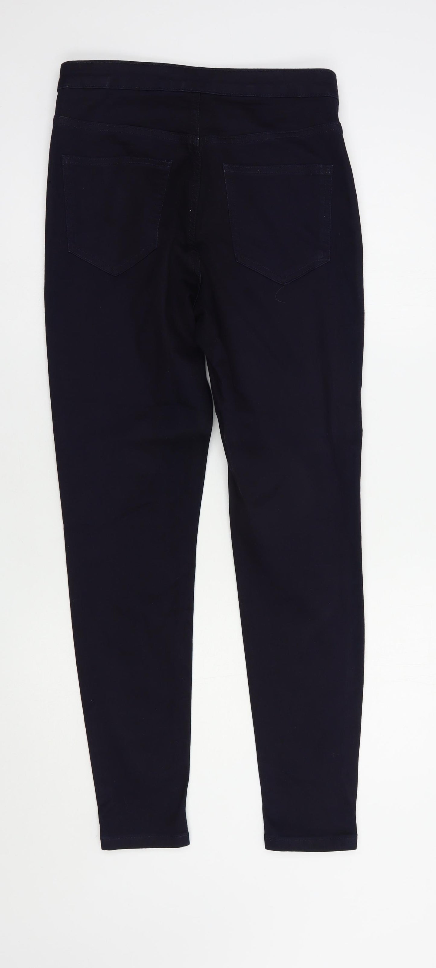 Marks and Spencer Womens Blue  Cotton Jegging Jeans Size 12 L30 in Regular Button