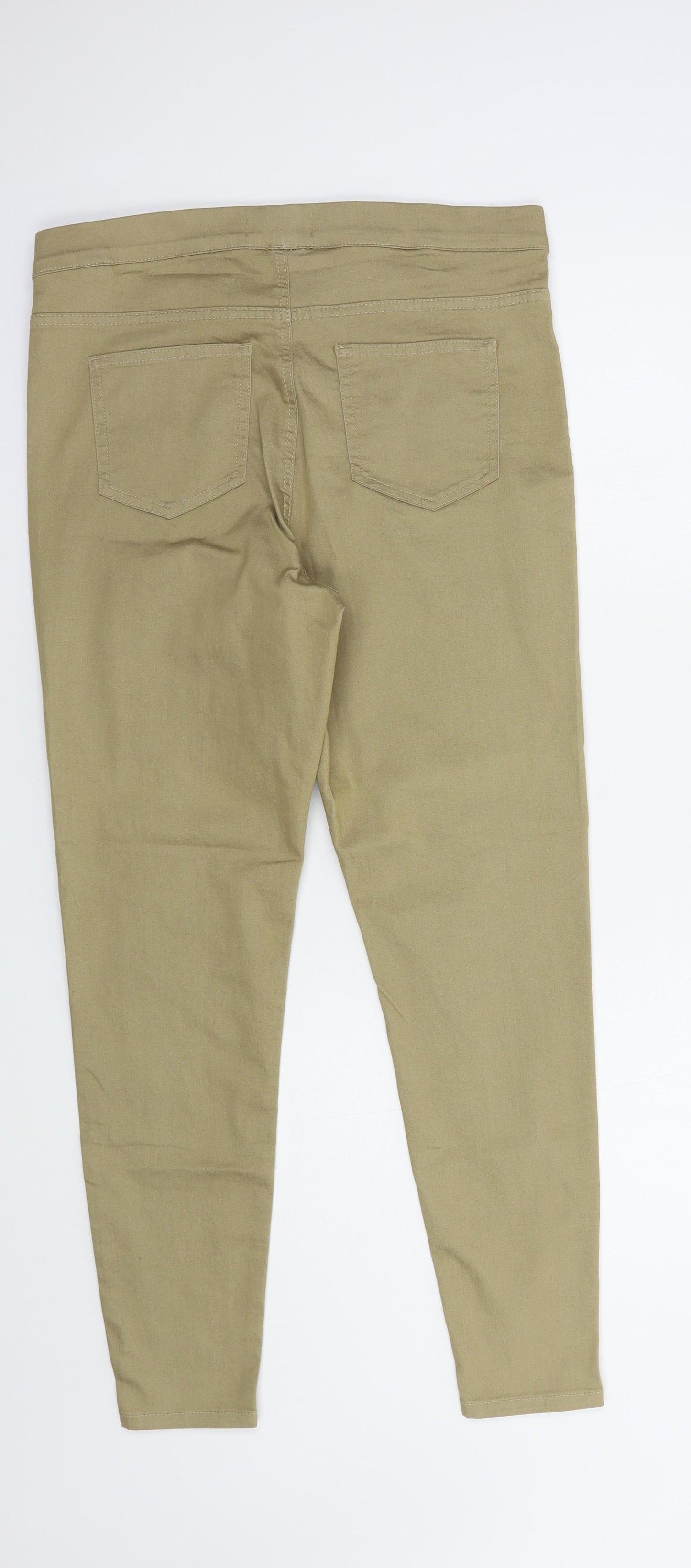 Marks and Spencer Womens Beige  Cotton Jegging Jeans Size 14 L29 in Regular