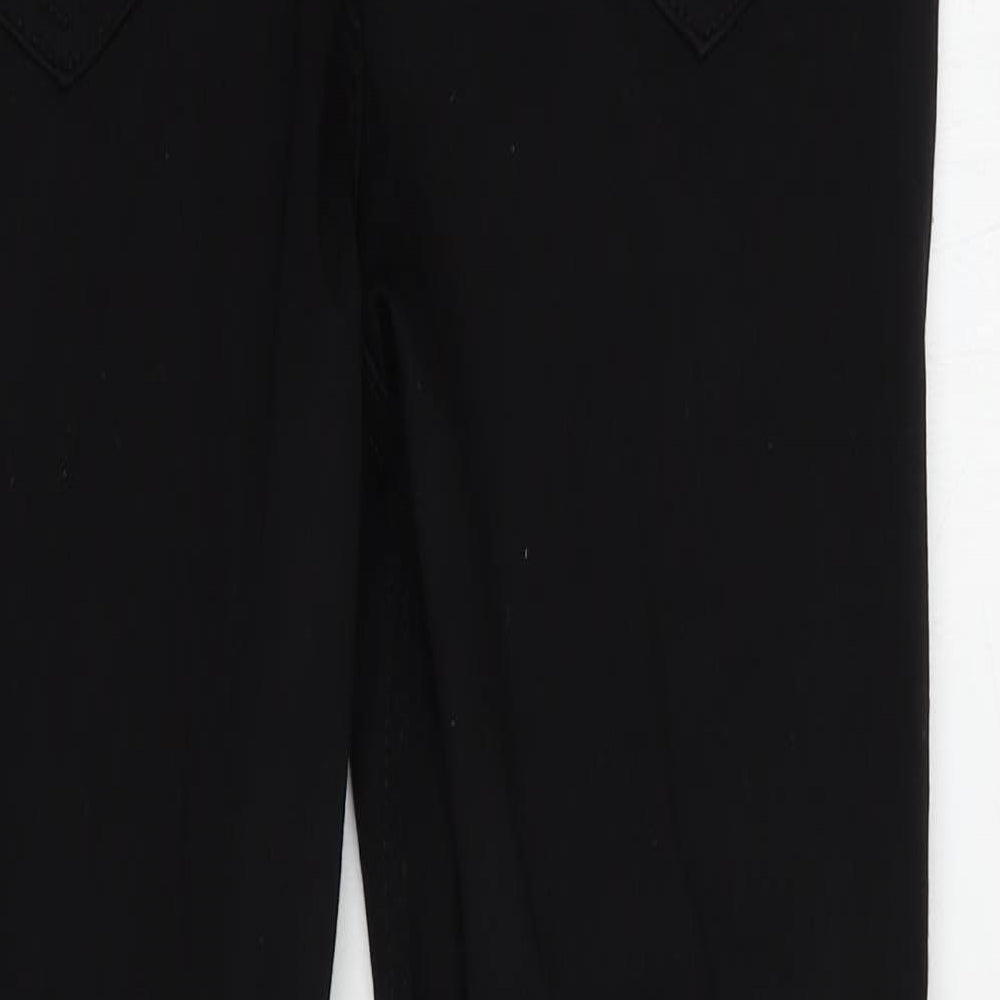 Marks and Spencer Womens Black  Cotton Skinny Jeans Size 12 L29 in Regular Button