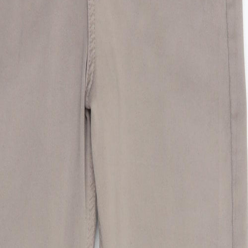 Marks and Spencer Womens Grey  Cotton Skinny Jeans Size 12 L30 in Regular Button