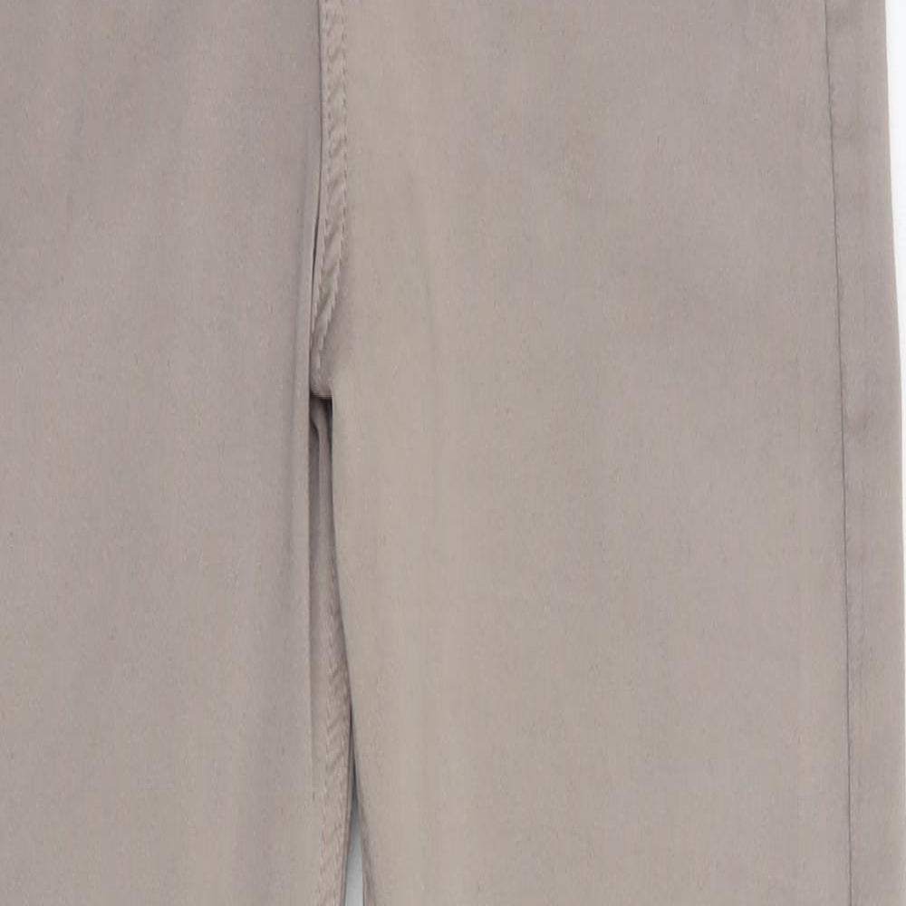 Marks and Spencer Womens Grey  Cotton Skinny Jeans Size 12 L30 in Regular Button