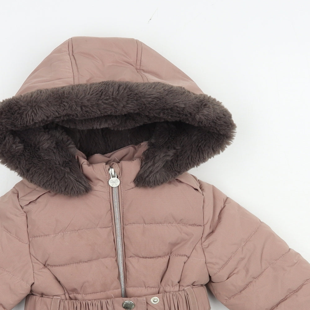 Jasper Conran Baby Pink   Puffer Jacket Jacket Size 12-18 Months   Zip