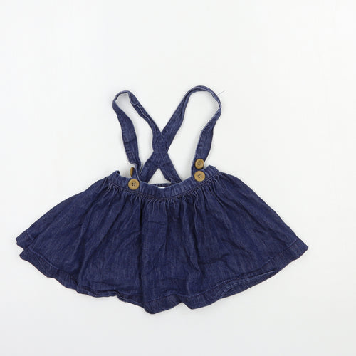 NEXT Baby Blue  Cotton Skater Skirt Size 9-12 Months  Button
