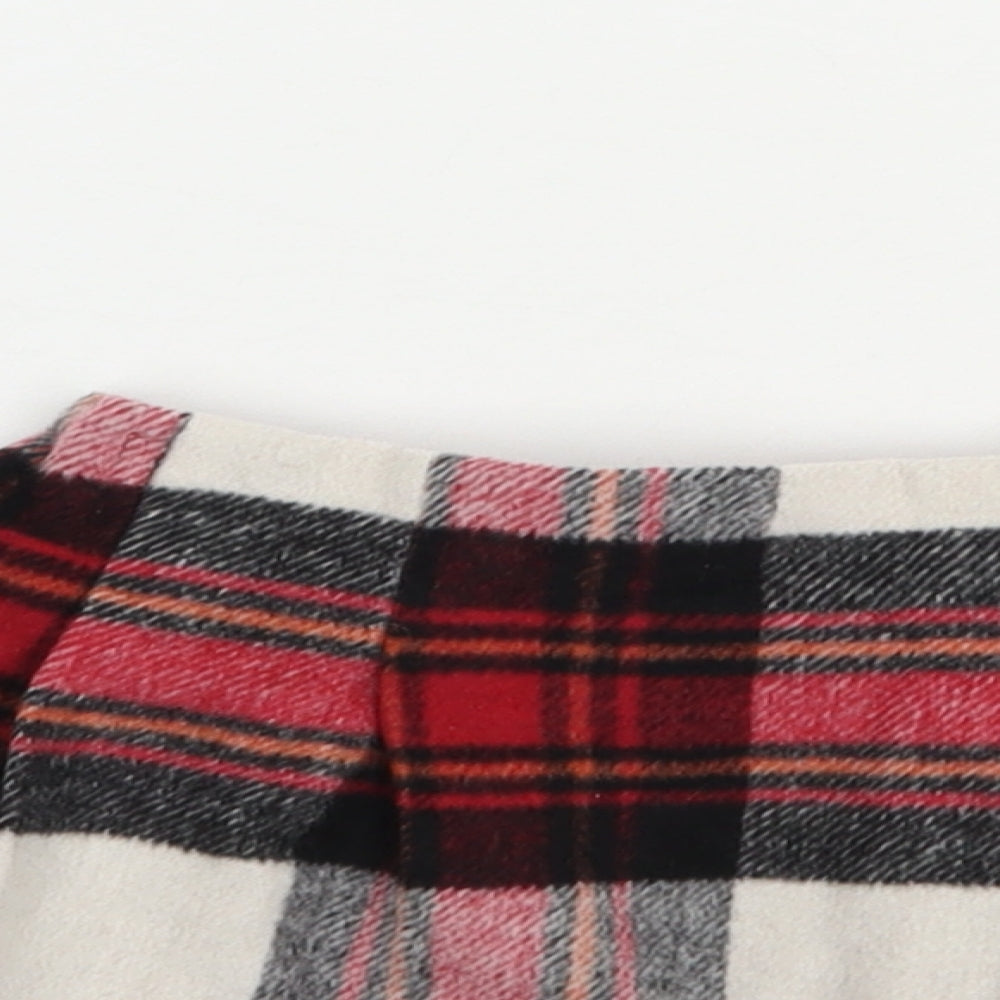 NEXT Baby Red Plaid Polyester Skater Skirt Size 9-12 Months  Buckle