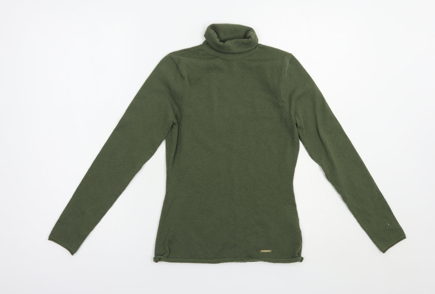 River Island Womens Green Roll Neck  Viscose Pullover Jumper Size 8