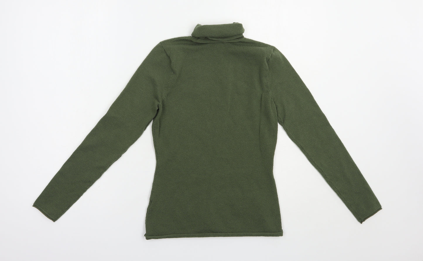 River Island Womens Green Roll Neck  Viscose Pullover Jumper Size 8