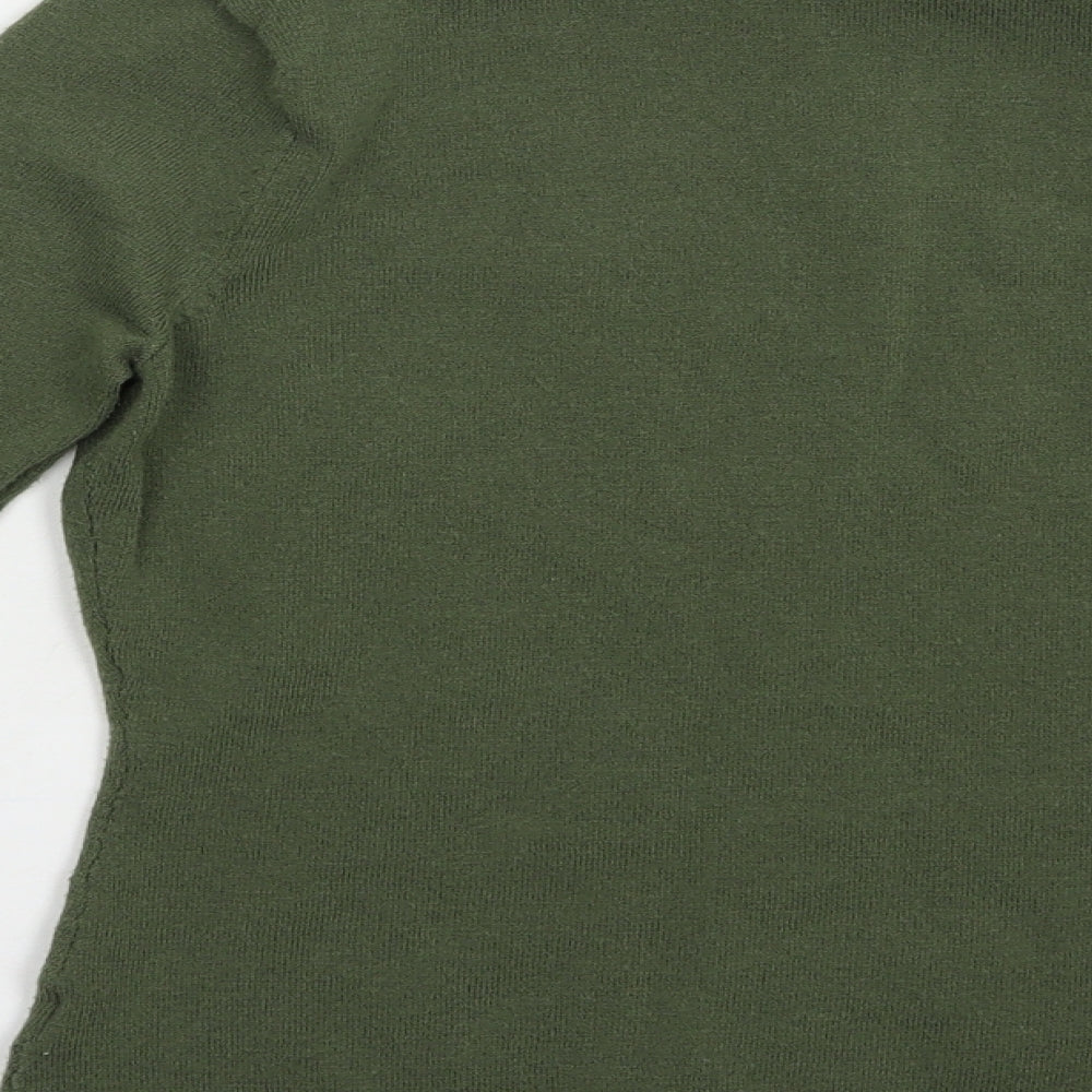 River Island Womens Green Roll Neck  Viscose Pullover Jumper Size 8