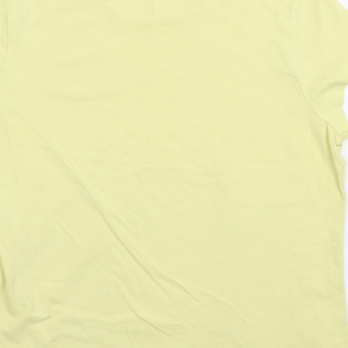 George Girls Yellow  Cotton Basic Polo Size 13-14 Years Crew Neck Pullover - Living The Dream