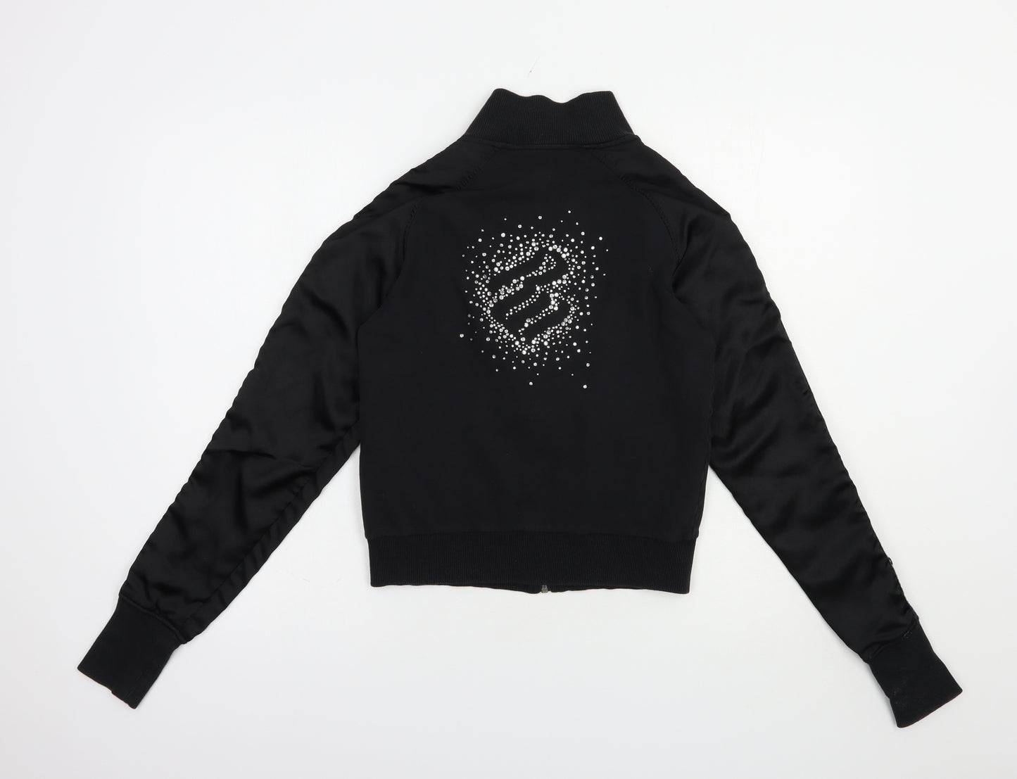 Rocawear Womens Black  Cotton Full Zip Sweatshirt Size M  Zip